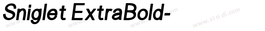 Sniglet ExtraBold字体转换